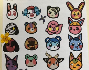 Crossing Cuties sticker sheet