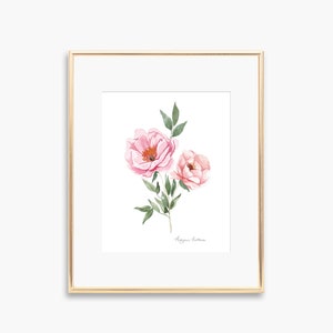 Peony Art Print, Peony Watercolor Painting, Peony wall art, Floral Wall Art, Watercolor Art, Floral Home Decor, Fine Art
