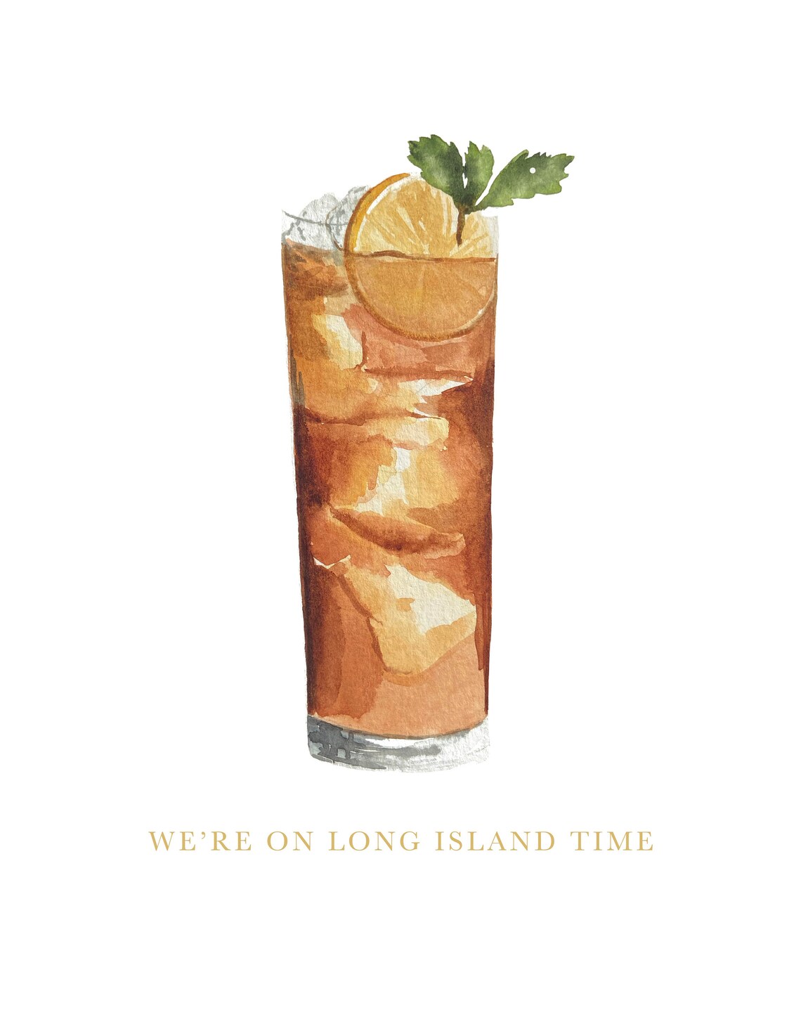 Drink Art Print Long Island Iced Tea Art Iced Tea Painting Etsy
