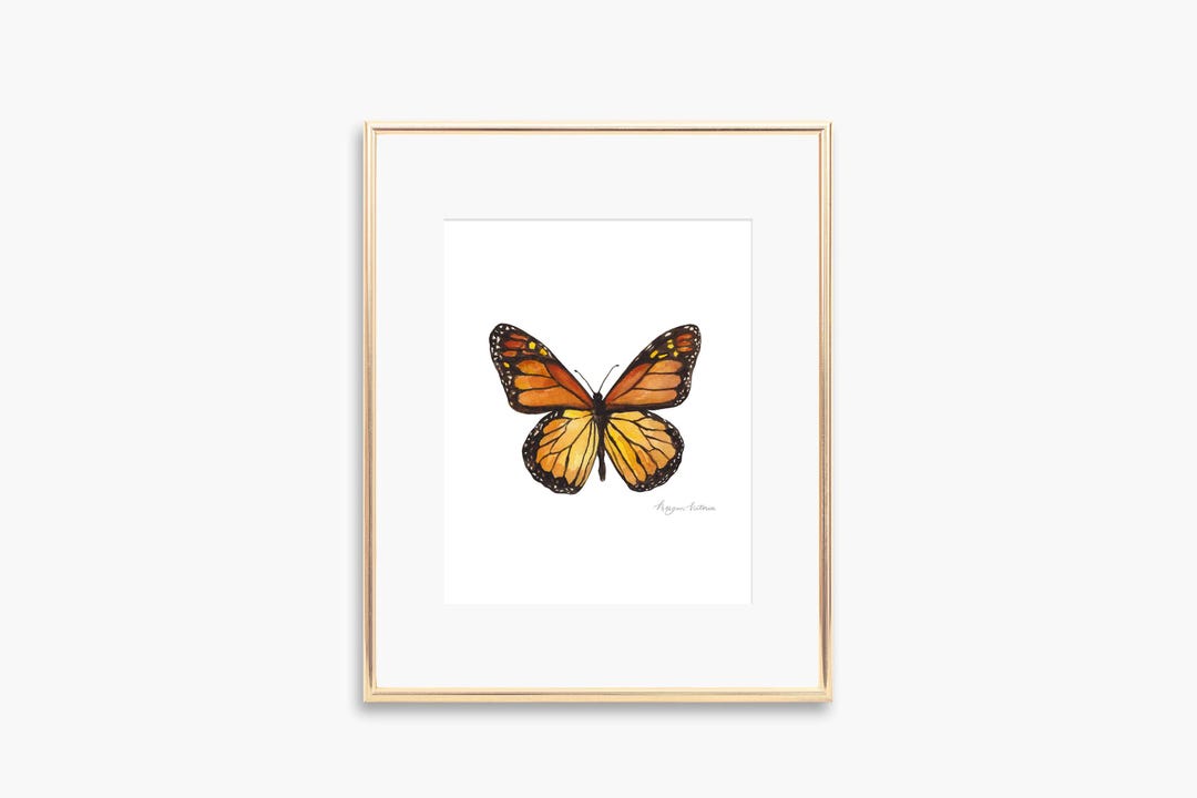 Monarch Butterfly Art, Watercolor Art Print, Butterfly Art, Orange ...