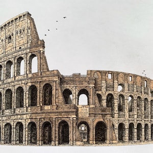 THE COLOSSEUM (Print) Coloured illustration