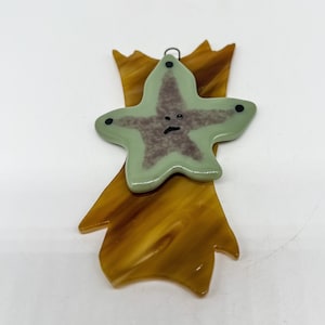Suncatcher en vitrail inspiré de Korok Zelda fait à la main - Original Design petite taille Livraison gratuite