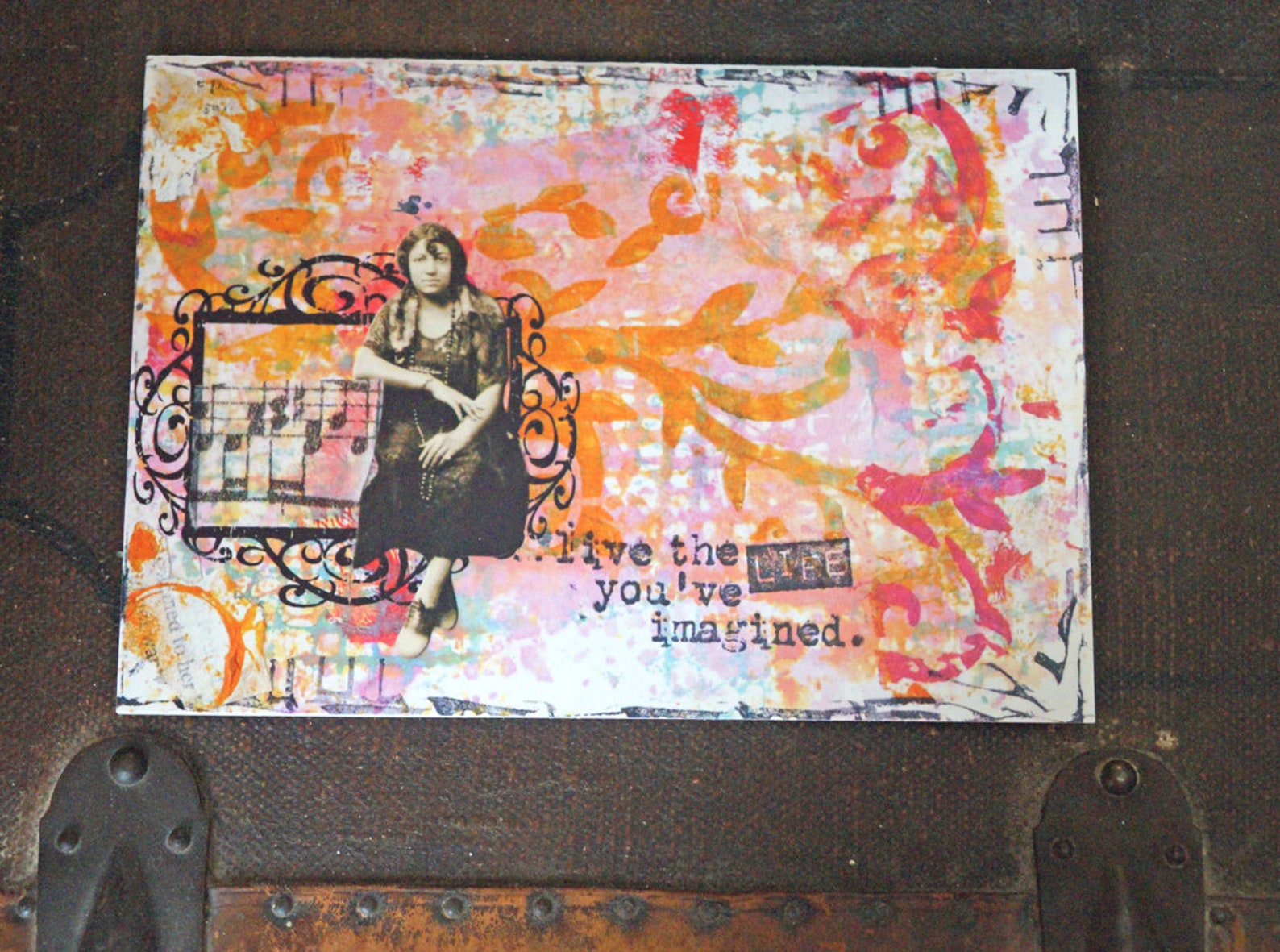 Set of 3 Unique Mixed Media Greeting Cards Suitable for Etsy