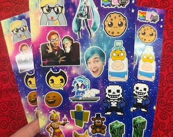 2010s internet weird kid sticker sheet - 16 stickers