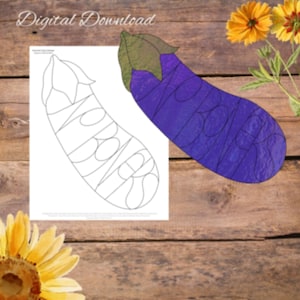 Eggplant Emoji “No Boners” Stained Glass Pattern, Digital Stained Glass  Pattern, Printable Glass Pattern,  Glasswork pattern