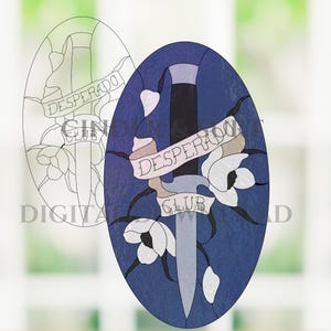 Desperado Club Decorative Knife DCC Stained Glass Pattern, Digital Stained Glass  Pattern, Printable Glass Pattern, Glasswork pattern