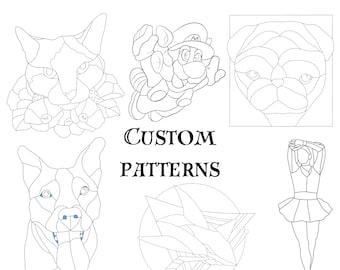 Custom Glass Pattern for Stained Glass, Glasswork Personalized Pattern, Customized Patterns, Made to Order pet pattern, glass patternwork