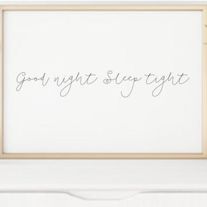 Good night - Sleep Tight, bedroom sign, farmhouse bedroom, sleep sign, goodnight decor
