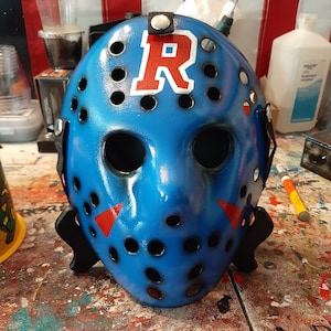 Custom Resin hockey mask. New York Rangers home vintage