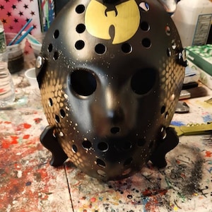 Custom Jason Vorhees Mask Wu-tang Black N Gold 