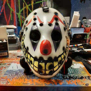Custom Resin Hockey mask. Clown Biz