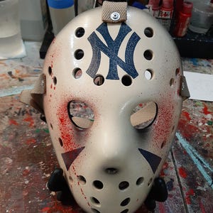 New York Yankees- Custom Resin Jason Vorhees Hockey Mask