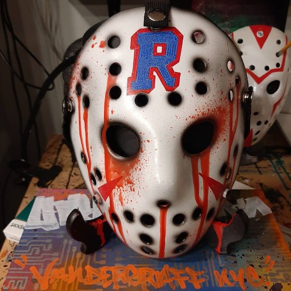 Custom Resin hockey mask. New York Rangers road vintage
