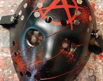 クラシック 90 ハイブリッド サテン ブラック ホッケー マスク - ABS