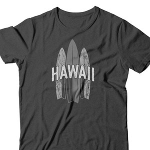 Hawaii Surfing Retro Distressed T-Shirt Surfboards Beach Tees