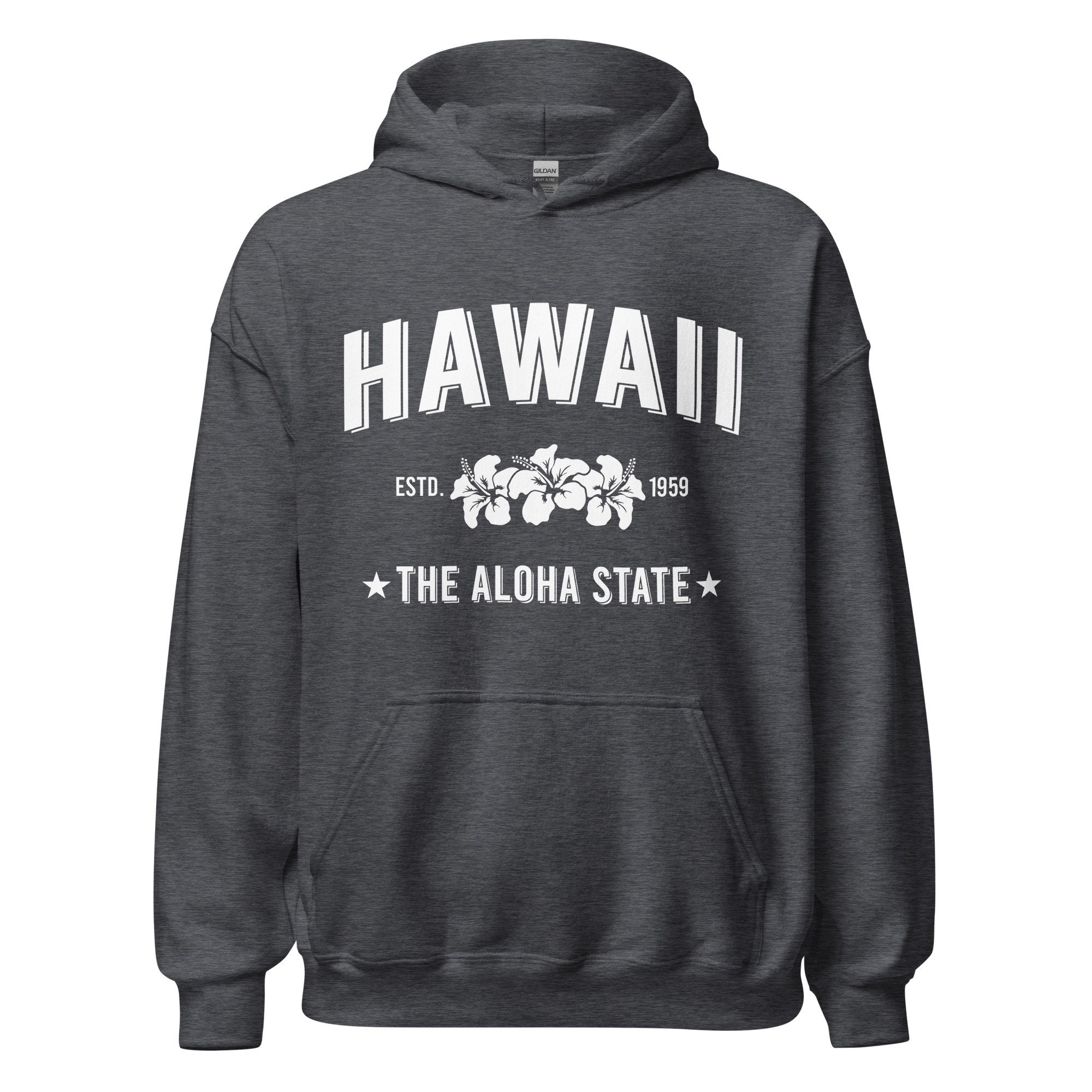 Hawaii Hoodie the Aloha State Hawaiian Hibiscus Souvenir Gift - Etsy