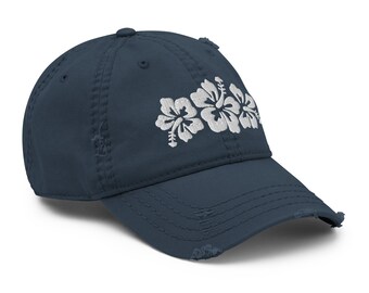 Vintage Kauai Hawaiian Hibiscus Flowers Baseball Hat Cap  display picture 2