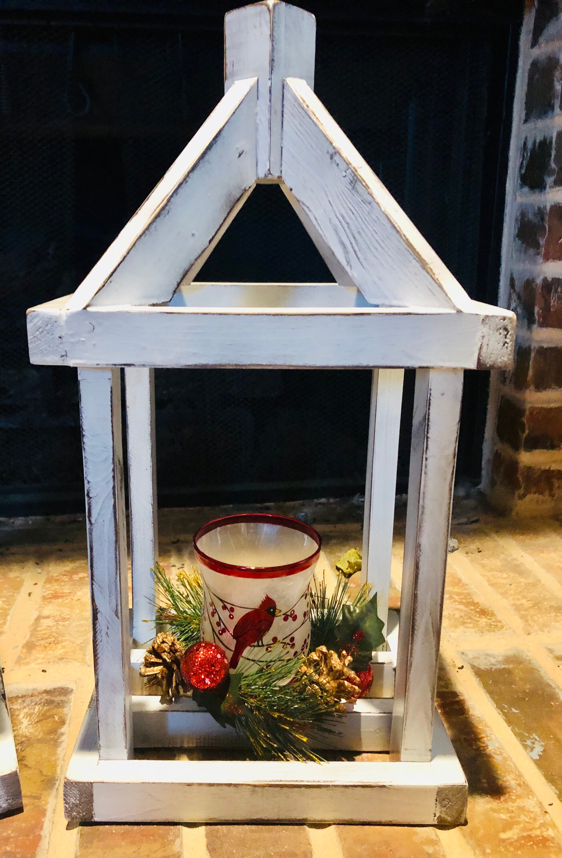 Set of 2 Rustic Holiday Lanterns Etsy