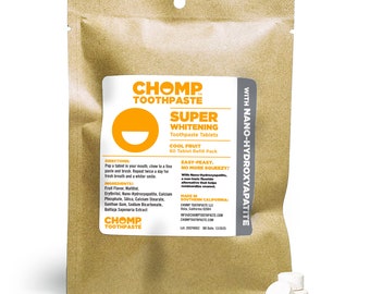 Fruit Whitening Toothpaste Tablets, Nano Hydroxyapatite, 60 Count