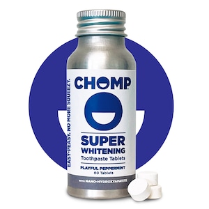 Chomp Super Whitening Toothpaste Tablets with Nano Hydroxapatite Single bottle