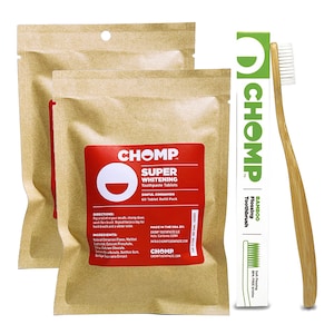 Toothpaste Cinnamon tablet refills with flossing toothbrush by Chomp