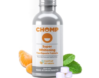 Fruit Whitening Toothpaste Tablets – Nano Hydroxapatite, 60 Count