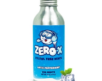 Chomp Zero-X Xylitol-free Breath Mint Bottle