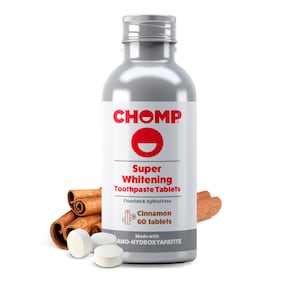 Chomp Nano Hydroxapatite Super Whitening Cinnamon Toothpaste Tablets