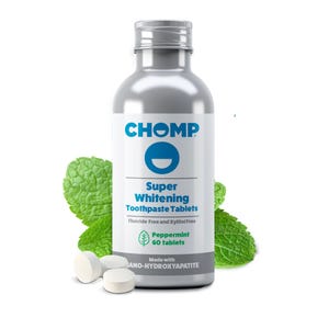 Chomp Nano Hydroxapatite Super Whitening Toothpaste Tablets bottle