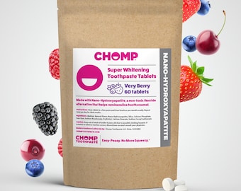 Chomp Nano Hydroxyapatite Very Berry Toothpaste Tablets Refill