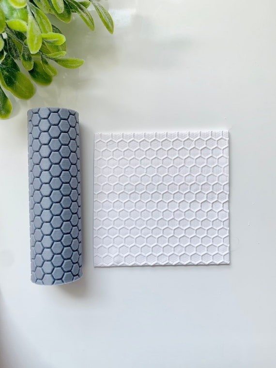 Honeycomb Hexagon ⎥Clay Texture Roller⎥Polymer Clay Tool⎥Clay Texture  Roller⎥Polymer Clay Tools⎥Earring Making⎥Hand Roller⎥Clay Texture Tool