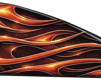 Set Motorcycle Fueltank Side Decals L&R Metallic Flakes