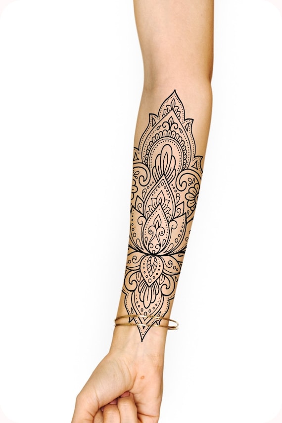 Tatuaje mandala grande 113 - Etsy España