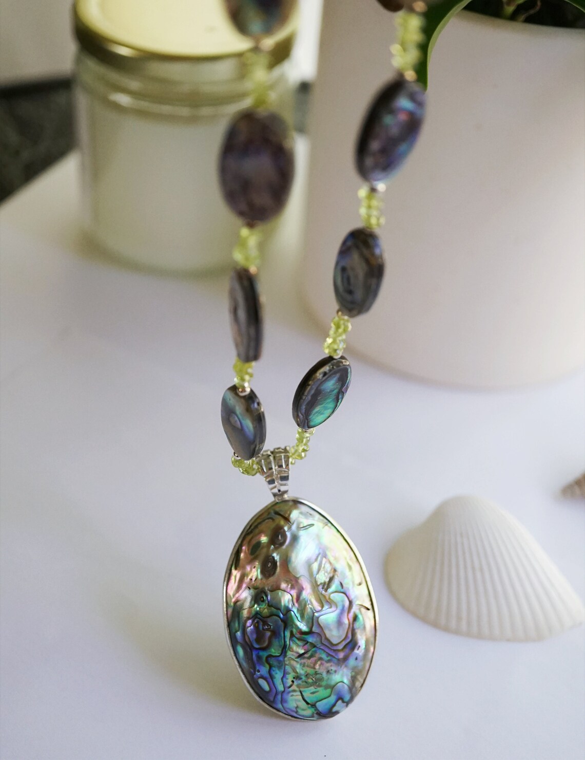 Abalone Shell Pendant. Abalone Necklace. Sea Shell Jewelry. Etsy