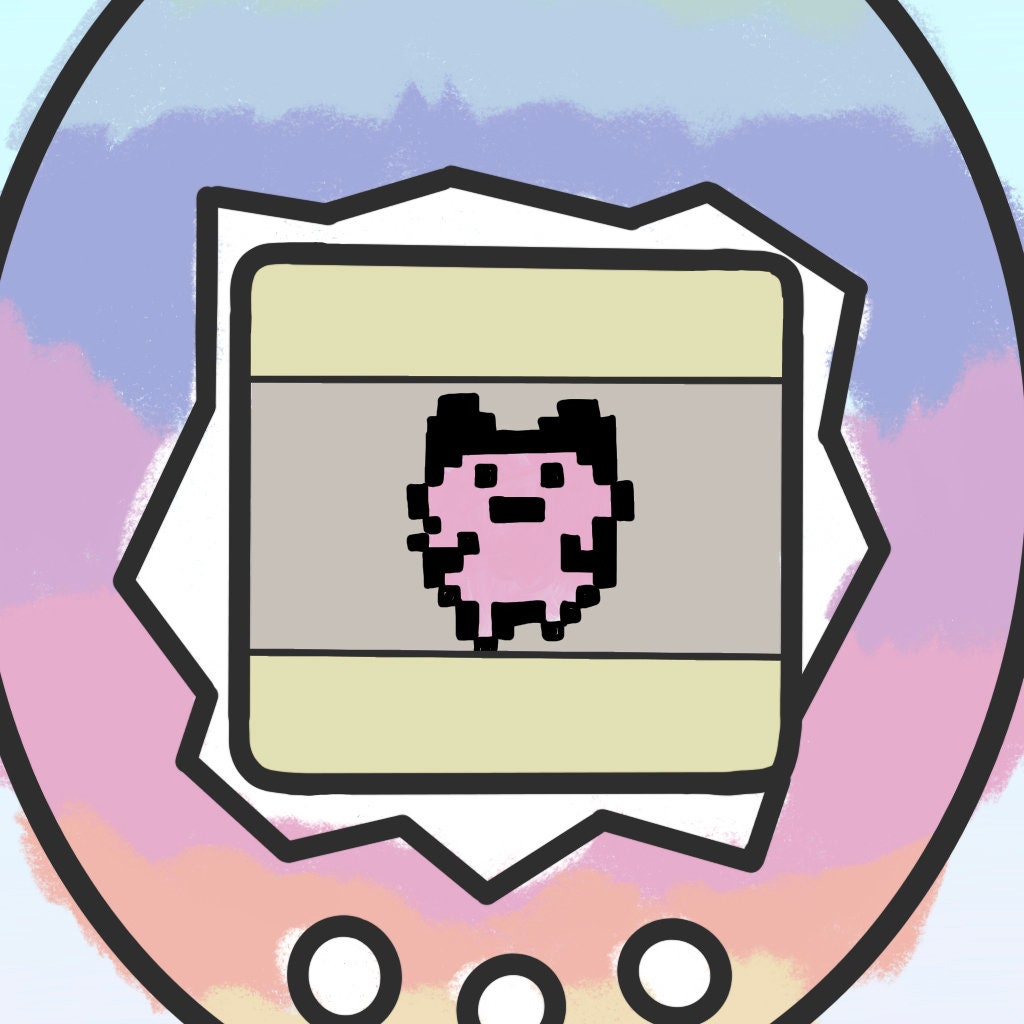 Tamagotchi Printable - Dead Inside, Pastel, Art Print, Print at Home ...