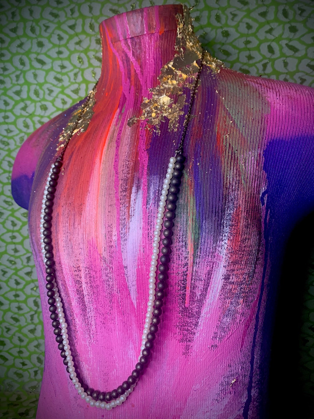 Upcycled Necklace Recycled From Vintage Jewelry Etsy