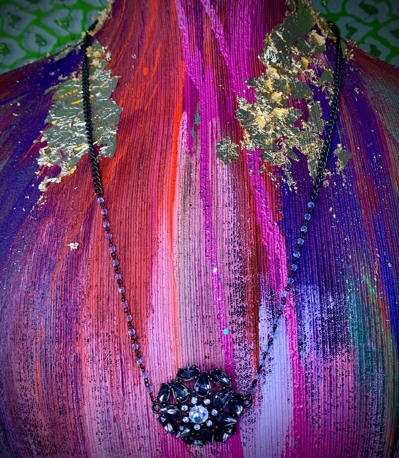 Upcycled Necklace Recycled From Vintage Jewelry Etsy