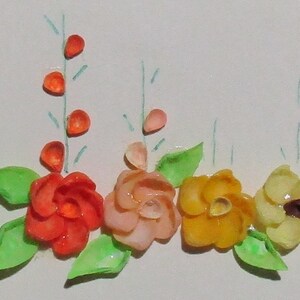 C.1940 Vintage Handgefertigte Echt Sea Shell Flower Design Brücke Tally Card T1-16