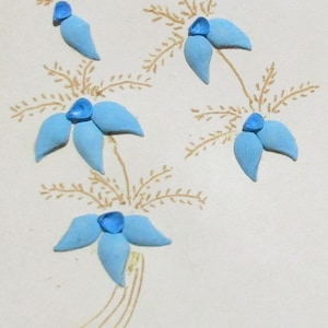 C.1940 Vintage Handgefertigte Echt Sea Shell Flower Design Brücke Tally Card T1-2