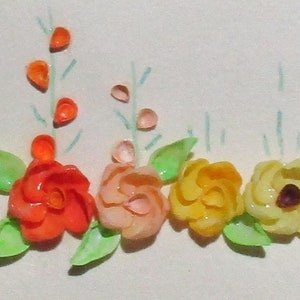 C.1940 Vintage Handgefertigte Echt Sea Shell Flower Design Brücke Tally Card T1-17