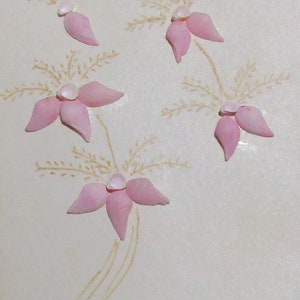 C.1940 Vintage Handgemachte Real Sea Shell Flower & Bird Design Bridge Tally Card T1-12