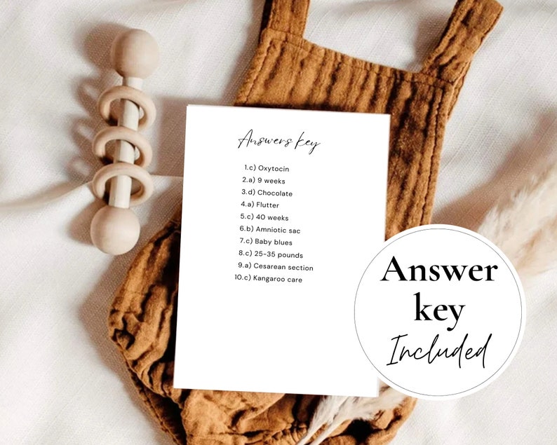 Baby Shower Trivia Game, Baby Shower Games, Printable, Editable ...