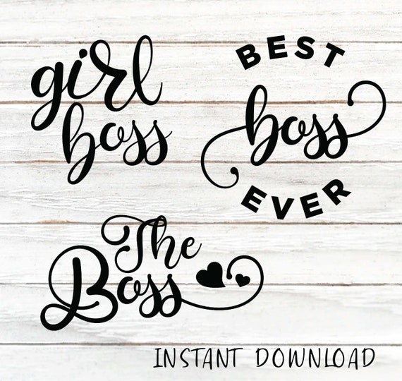 Instant Download Printable Girl Boss Best boss ever The Boss | Etsy
