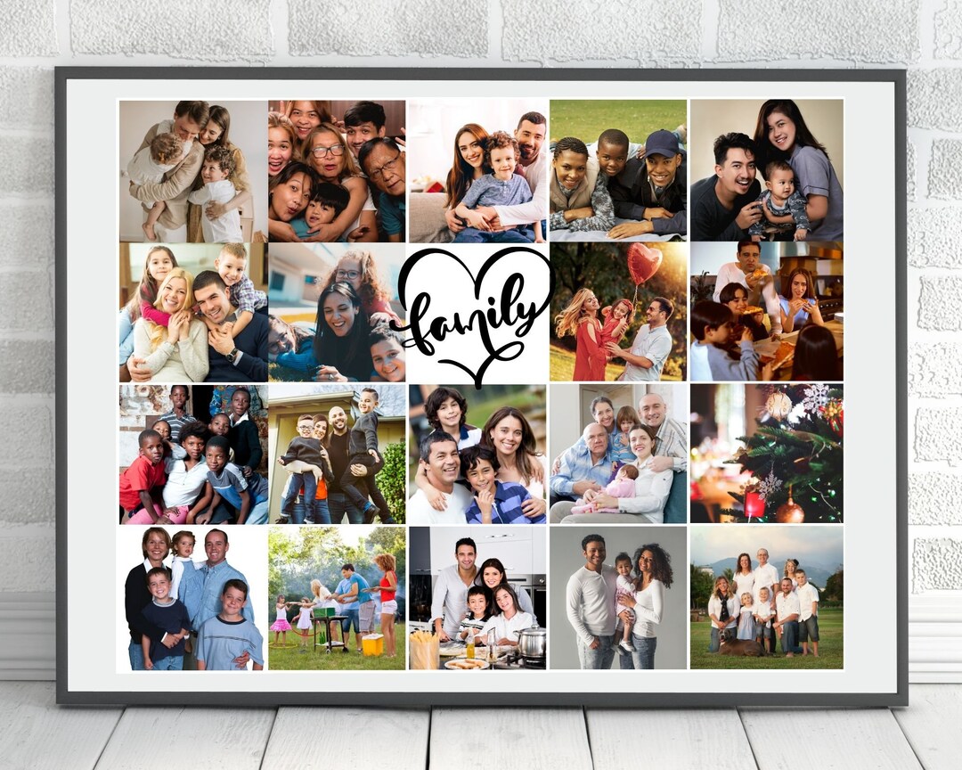 Personalized Family Photo Collage, Custom Wall Decor (digital Download ...