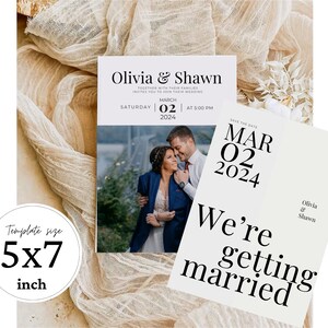 Hochzeitseinladungsvorlage, minimalistische Hochzeitseinladung, Hochzeitseinladung druckbare, bearbeitbare Canva-Vorlage 51