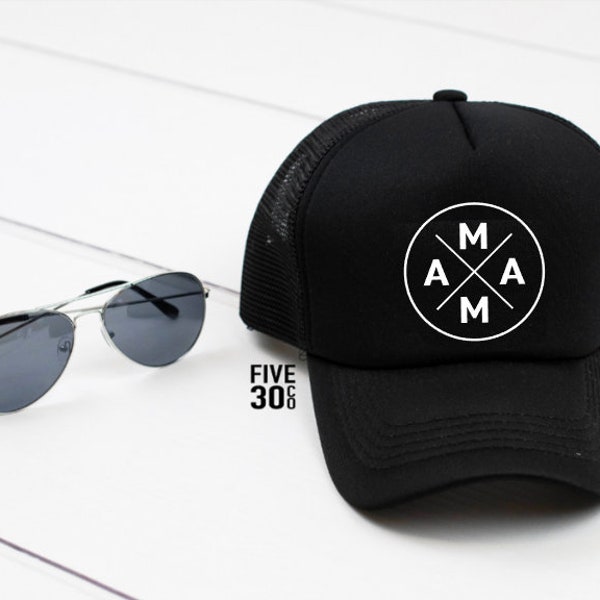 MAMA Black Trucker Hat