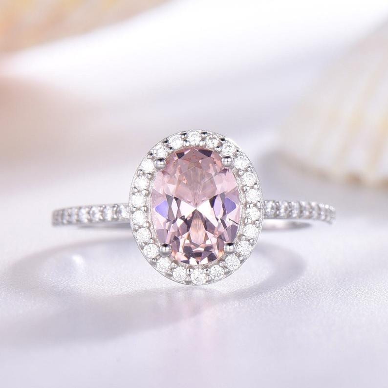 Anello con pietra rosa di francia store