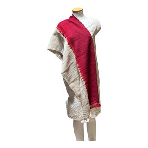 Bhujodi Hand Woven Merino Wool Tie&Dye Shawl, Dupatta, Wrap, Stole. Hand dyed by local artisans from India.