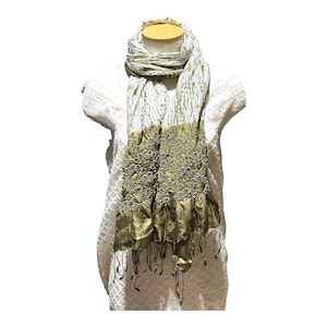 Tussar Silk Tie&Dye/Bandhani Shawl, Wrap, Duppatta, Stole. Handmade by Local artisans from India, using natural dyes.