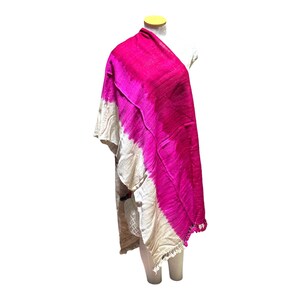 Bhujodi Hand Woven Merino Wool Tie&Dye Shawl, Dupatta, Wrap, Stole. Hand dyed by local artisans from India